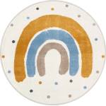 FD Детски килим в цвят жълта охра и слонова кост ø100 cm Joyful Gold - FD (5901760436458)