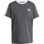 adidas Дамска тениска Adidas Essentials 3 Stripe T-Shirt Womens - Charcoal Grey