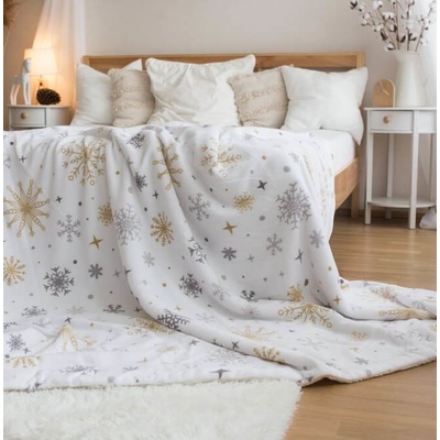 Universal Design Baránková deka vločky Magic white polyester 150x200