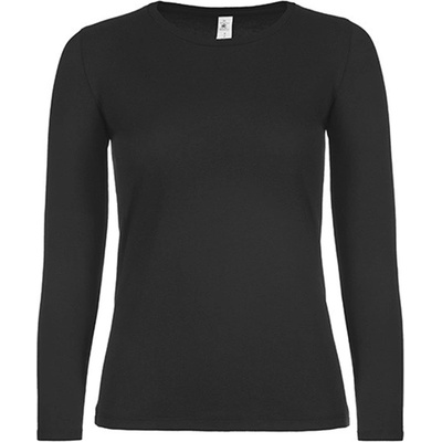 B&C Dámske tričko s dlhým rukávom TW06T Black