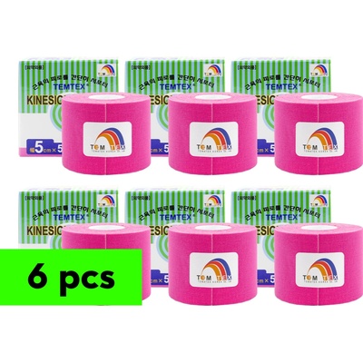 TEMTEX tape Classic růžová 5 cm x 5 m 6 ks
