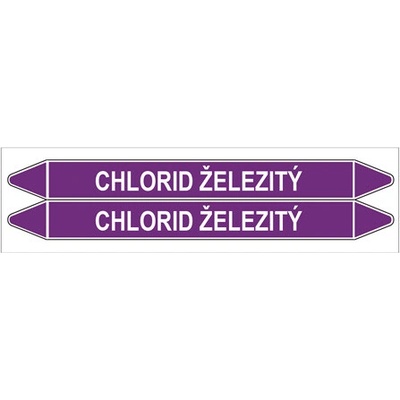 Značení potrubí, chlorid železitý,2 ks, 450 × 52 mm PZ 007135