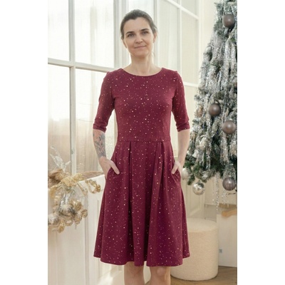 Jsem máma kojicí šaty Hvězdný prach na fuchsiové – Zboží Dáma