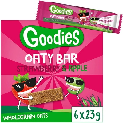 Goodies Ovsená tyčinka jahody a jablko 6 x 23 g
