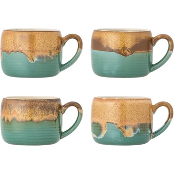 Bloomingville Зелени/кафяви глинени чаши в комплект от 4 бр. 400 ml Sheen - Bloomingville (82072525)