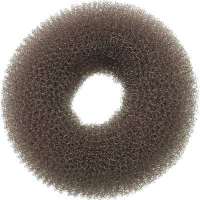 Okrúhla výplň do drdolu Sibel - hnedá, 9 cm