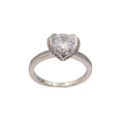 KA R2818 Stříbrný prsten s kamenem