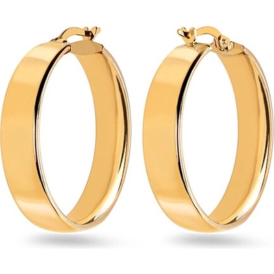 iZlato Forever Široké kruhové náušnice 3cm Ella, žlté zlato 14K IZ22462