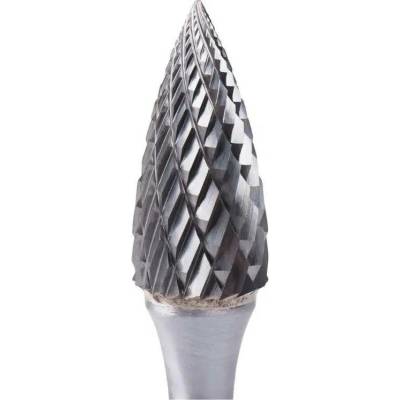 Fréza karbidová, ostrý oblouk, pr.10x20mm/stopka 6mm,sek střední(double-cut) - 8703764