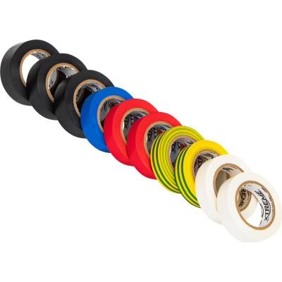 Blow PVC izolačná páska 15 mm x 10 m mix farieb 10 ks