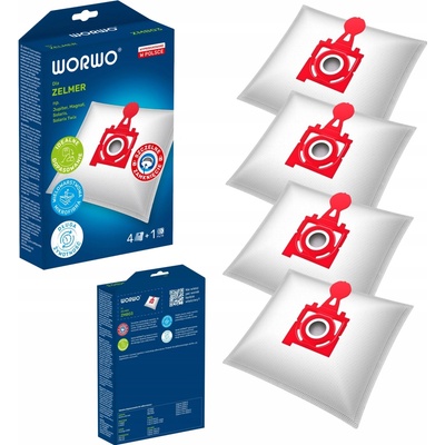 Sáčky WORWO ZMB03K Pro ZELMER 49.4200 SAF-Bag 4 ks sáčků