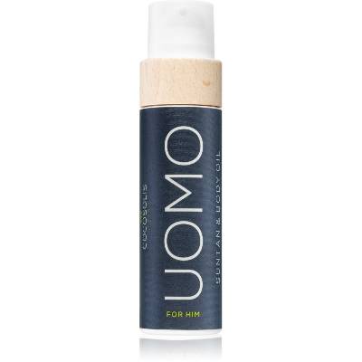 UOMO масло за грижа и придобиване на тен без защитен фактор за мъже Black Coconut 110ml