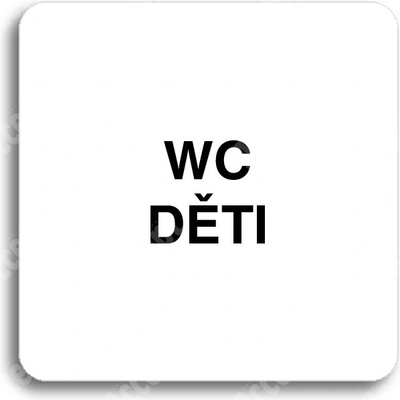 ACCEPT Piktogram WC děti - bílá tabulka - černý tisk bez rámečku