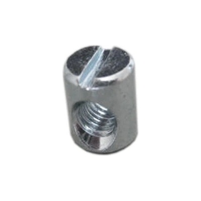nábytkové spojovacie kovanie, valčeková matica M6, priemer 10mm, výška 12mm, ZN