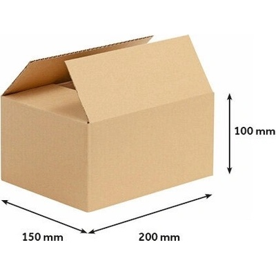 Obaly KREDO Kartonové krabice 200 x 150 x 100 mm 3VVL