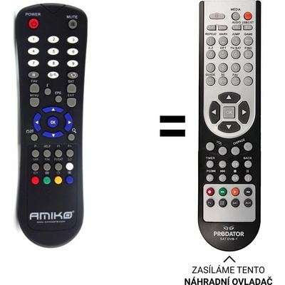 Dálkový ovladač Predátor Amiko SSD550, SSD560 CX RF – Hledejceny.cz