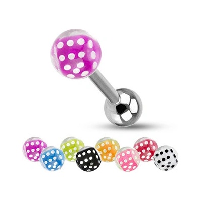 Marre piercing do jazyku činka kostka HWBSD1006