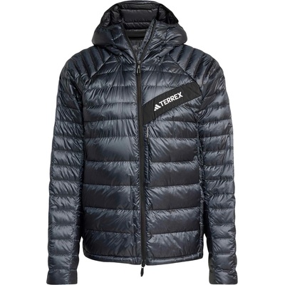 adidas Terrex Мъжко пухено яке adidas Terrex Terrex Techrock Climawarm+ Down Hooded Down jacket - Carbon (004-6922-0113)