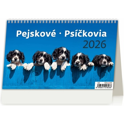Pejskové stolní 2026