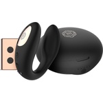 Rosy Gold C-Shape Vibrator with Luxury Charging Case Black