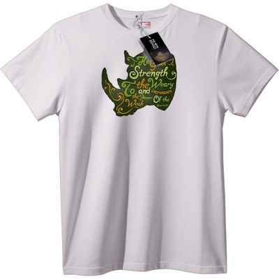 NOONEBRAND Тениска Библейски стих: Сила за Изтощените - 2XL, White