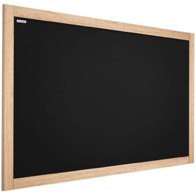 Allboards Tabule černá křídová v dřevěném přírodním rámu 90 x 60 cm