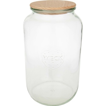 WECK Rundrandglas 3l mit Holz- deckel