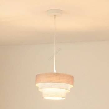 Brilagi - Пендел ALASKA LUNETA 1xE27/15W/230V Ø 25 см сив/кремав (BG1150)