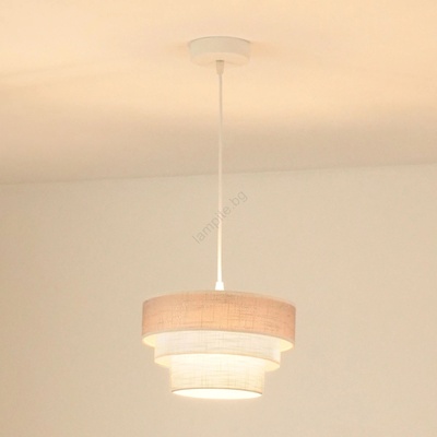 Brilagi - Пендел ALASKA LUNETA 1xE27/15W/230V Ø 25 см сив/кремав (BG1150)