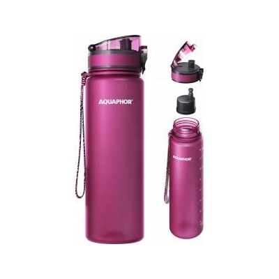 AQUAPHOR City Filter Bottle 800 ml, burgundy