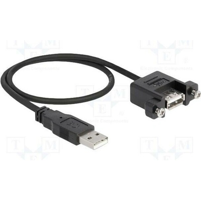 Delock 85461 USB 2.0 USB A zásuvka USB A vidlice 0,5m černý