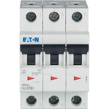 Eaton Автоматичен прекъсвач eaton faz-c10/3, 278869 - 10 a, 3p (278869)