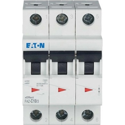 Eaton Автоматичен прекъсвач eaton faz-c10/3, 278869 - 10 a, 3p (278869)