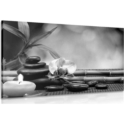 Obraz Feng Shui harmonie v černobílém provedení - 40x30