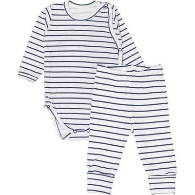 MBaby Zavinovacie rebrované body tepláčky 2D sada Prúžok, granát