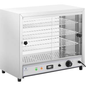 Royal Catering Витрина за топла храна - 54 см - Royal Catering - 1 000 W - 3 стелажа RC-WC001 (RC-WC001)