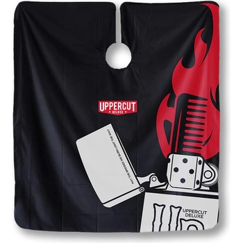 Uppercut Deluxe kadernícka pláštenka Bridge Burner čierna 143 x 128 cm
