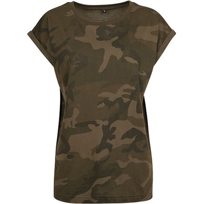 Build Your Brand Dámske tričko BY112 Olive Camo