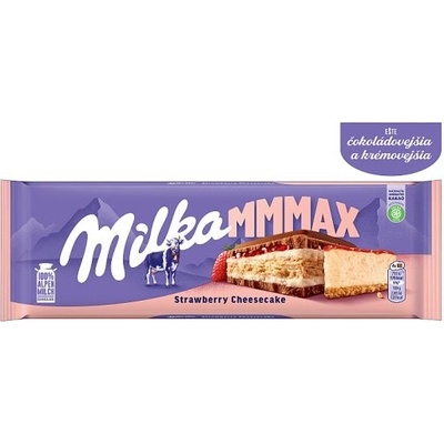 Milka Strawberry Cheesecake čokoláda z alpského mlieka so sušienkou a jahodovou náplňou 300 g