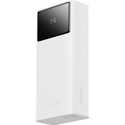 Baseus Външна батерия с 2xUSB-A и 1xUSB-C изходи с технология за бързо зареждане - Baseus EnerFill FP41 LED Display Power Bank 22.5W 30000 mAh (E0027K01) (бял) (E0027K01)