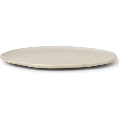 ferm LIVING Jedálenský tanier FLOW 27 cm biela kamenina