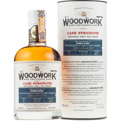 Venakki Distillery Woodwork Single Malt Whisky Mature Brandy Cask Nº 5 65,5% 0,5 l (tuba)