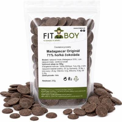 FITBOY Madagascar Originál 71% horká čokoláda 200g