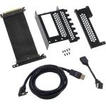 CABLEMOD Универсален брекет и кабел за вертикален монтаж за видео карта CableMod PCIe x16, 1x DisplayPort, 1x HDMI кабел (CM-VPB-HDK-R)