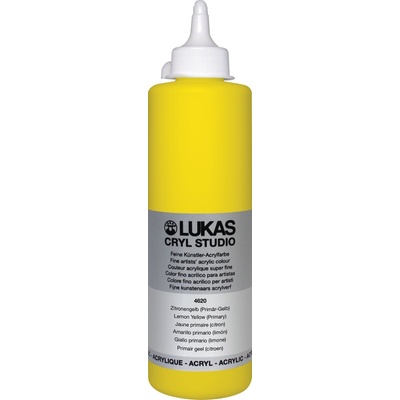 LUKAS Cryl Studio Plastic Bottle АКРИЛНА боя Lemon Yellow (Primary) 500 ml 1 бр (746200500)