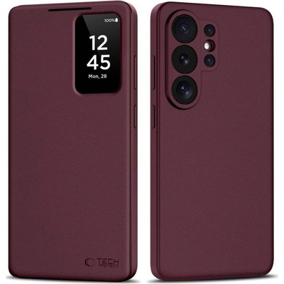 Tech-Protect Активен Калъф за Samsung S26 Ultra, Tech-Protect Smart Wallet Book Case, Бордо (5906302390502)