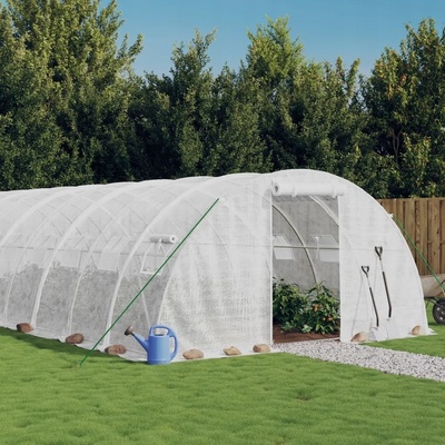 vidaXL s ocelovým rámem bílý 18 m² 6x3x2 m