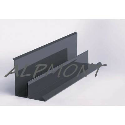 Lemování zdí r.š.333mm Hliník Al Lakovaný RAL 7016 antracit dl.1m