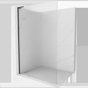 Mexen Kioto L стена за душ Walk-in 100 x 200 см, райе, черно - 800-100-103-70-09 (800-100-103-70-09)