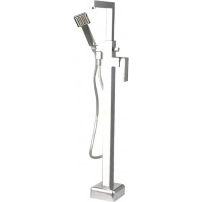 Стоящ смесител за вана ICL 8215C, месинг, хром, подово захранване, с шлаух и слушалка, 103.8x22.5см (8215C)